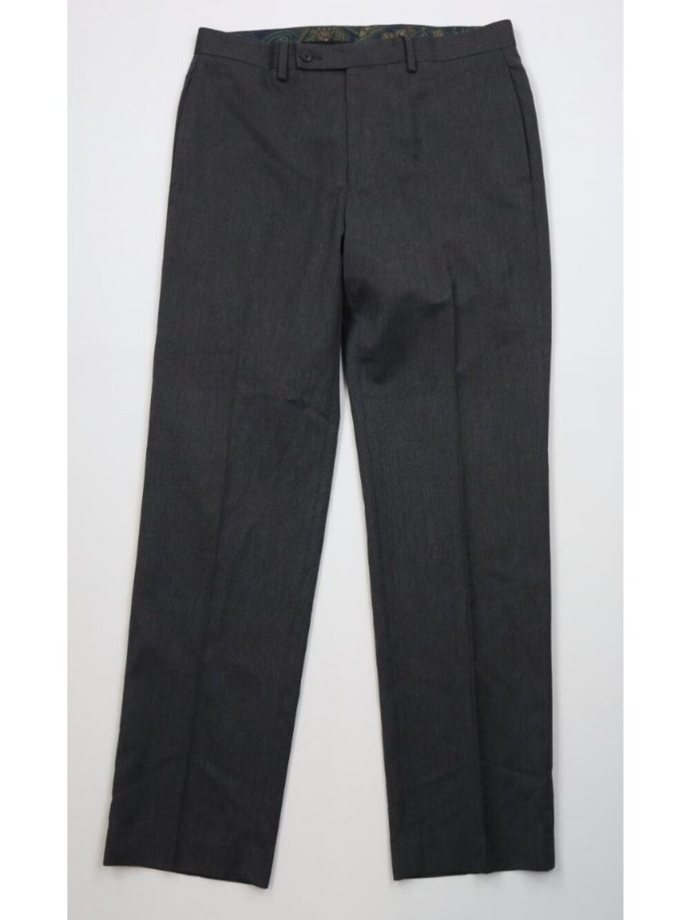 Vintage Y2K Ralph Lauren Mens 33x32 Rayon Gabardine Blend Knit Chino Pants Gray